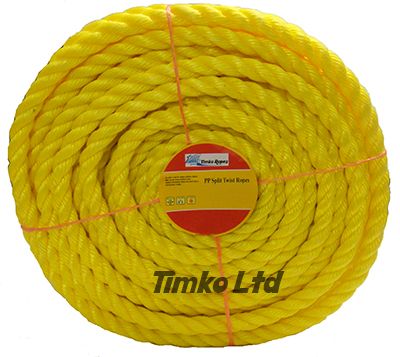 Polypropylene rope - 6mm Dia Yellow x 50m Mini Coil